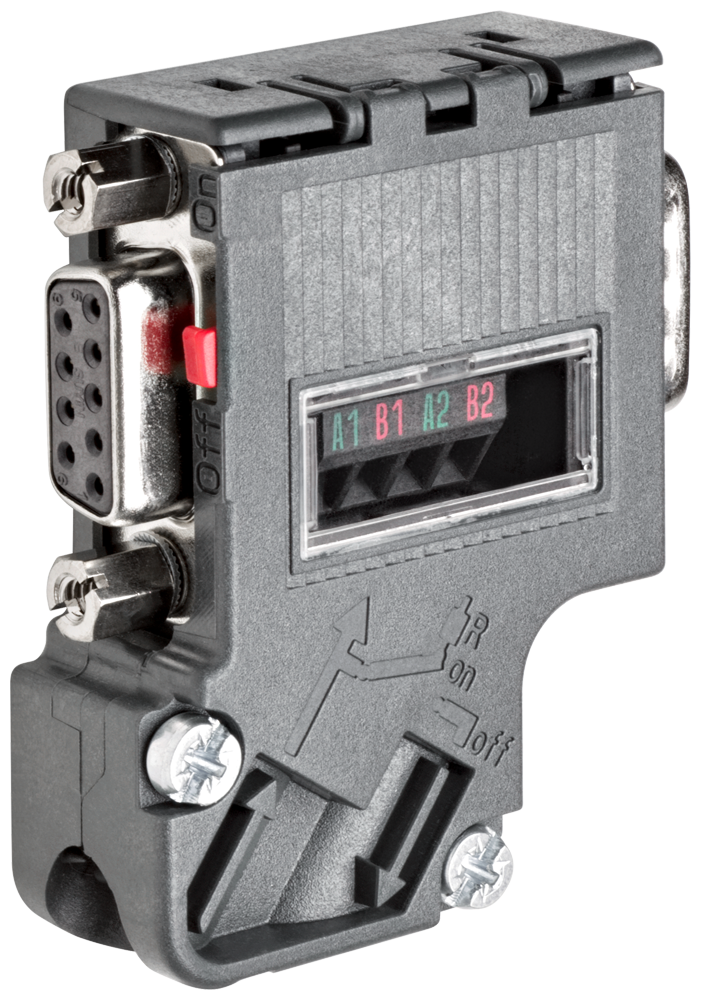 [Imagem CONECTOR PARA PROFIBUS RS485 12MBIT/S COM SAÍDA CABO INCLINADA 6ES79720BB420XA0 SIMATIC DP SIEMENS]