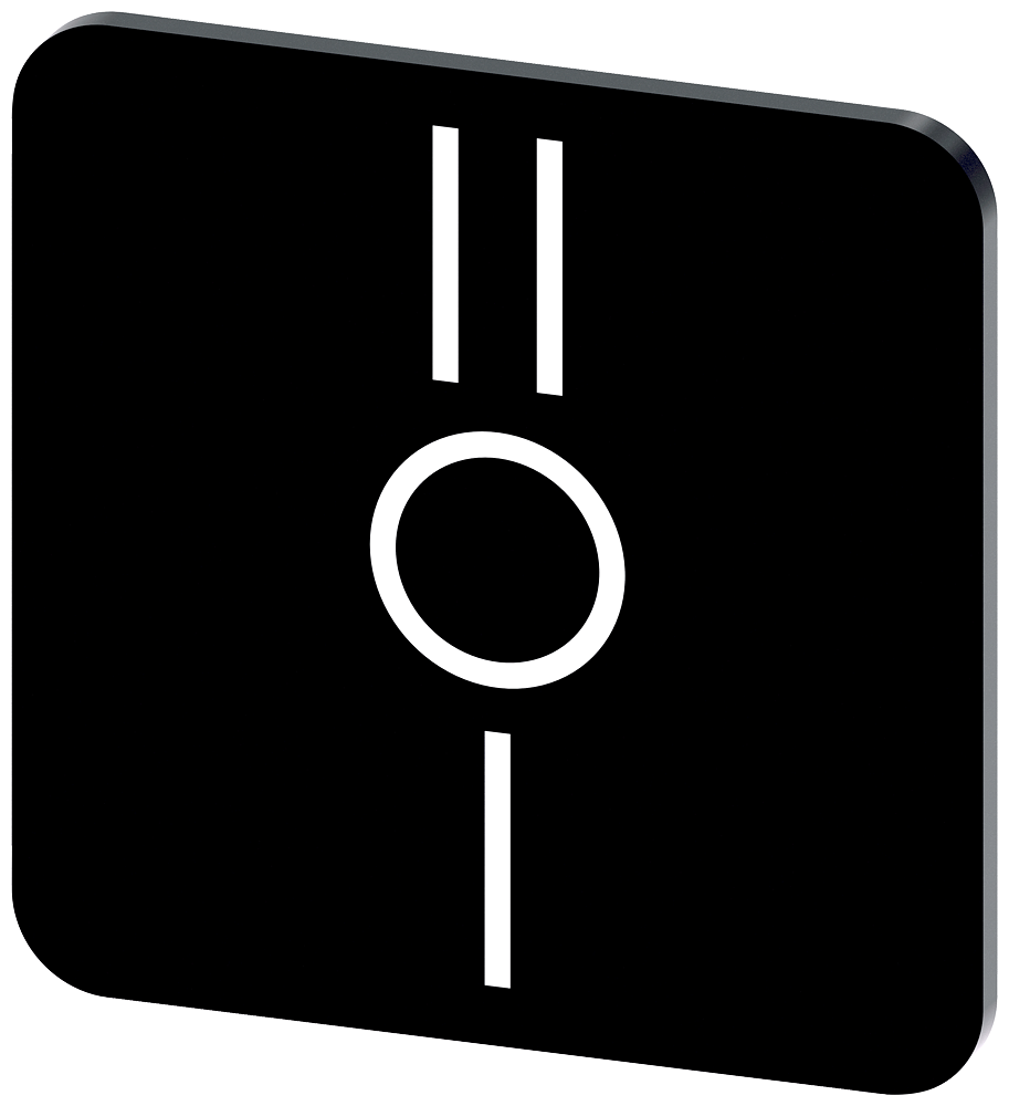 [Imagem do produto PLACA DE IDENTIFICAÇÃO 22X22MM, PLACA PRETO, SÍMBOLO: II* O I 3SU19000AF160QQ0 SIEMENS]