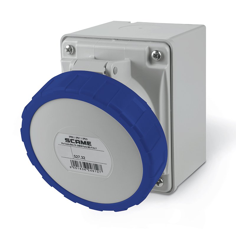 [Imagem TOMADA DE MONTAGEM 3P+N 32A 67 9H 527.3255 SCAME]