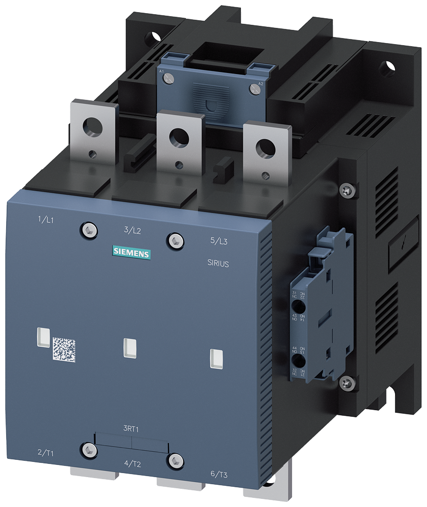 CONTATOR DE VÁCUO AC-3E 400A/200KW/400V 3 POLOS AC/DC500-550V 2NA+2NF 3RT12756AS36 SIEMENS