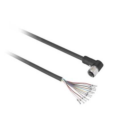 [Imagem do produto CABO PUR 12 PINOS COM CONECTOR M12 FÊMEA  XZCPB45P14L10 SCHNEIDER]