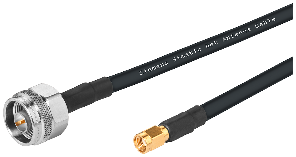 CABO CONDUTOR LIGAÇ. IWLAN 1X N-CONNECT/1X RSMA MACHO/MACHO FLEXÍVEL TRILHO 5M 6XV18755TH50 SIEMENS