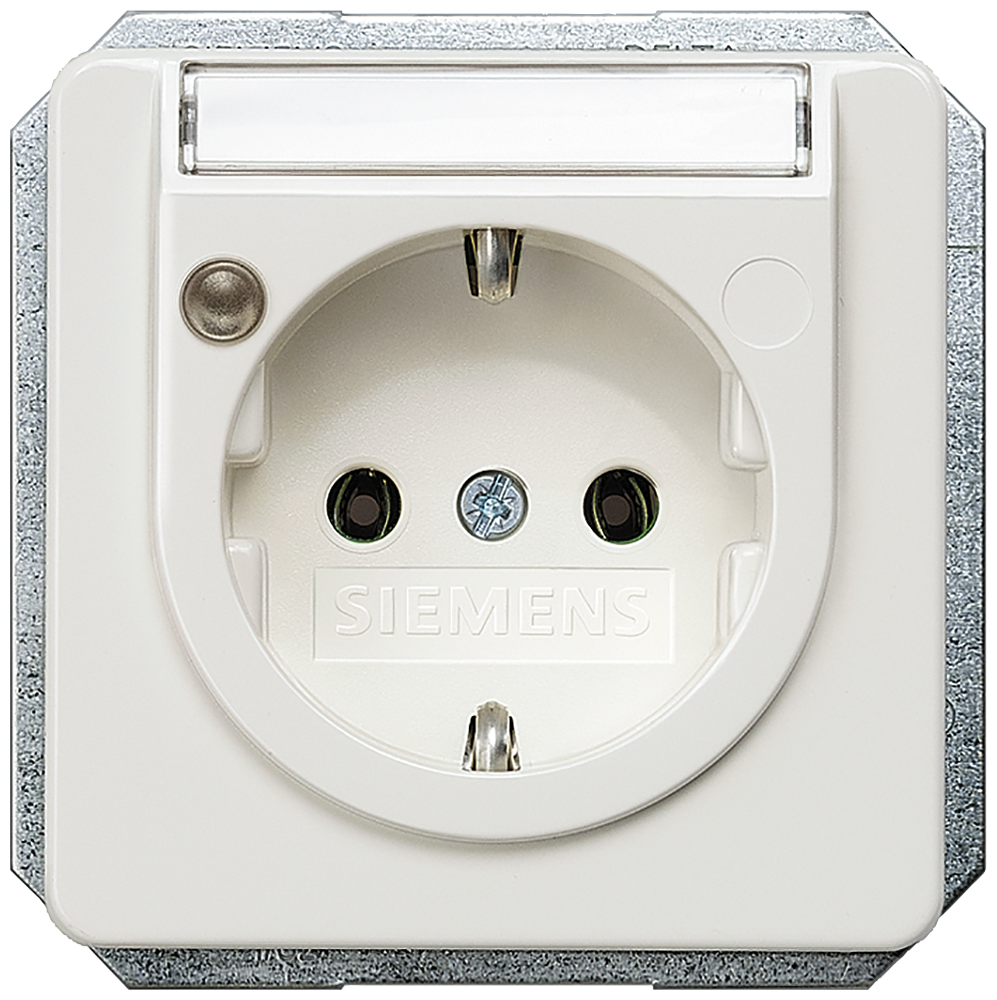 TOMADA SCHUKO COM INDICADOR DE STATUS E CAMPO DE INSCRIÇÃO BRAN 5UB1472 SIEMENS