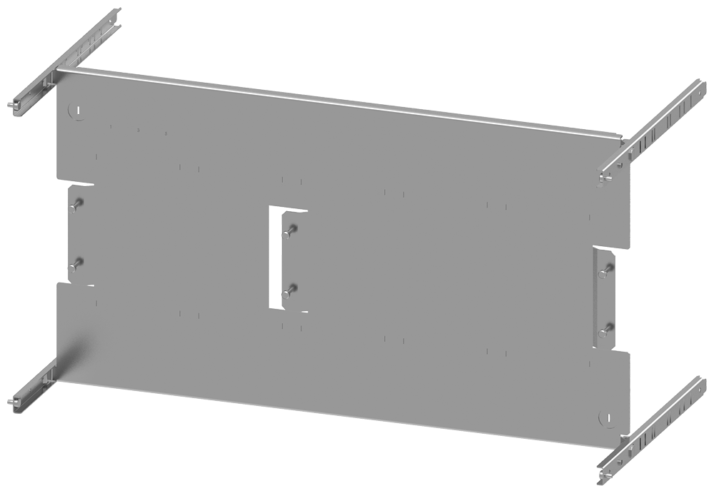 PLACA DE MONTAGEM 3VA20 (100A) DE 3 POLOS ESTRUTURA 8US A:400MM L: 800MM 8PQ60008BA42 SIEMENS