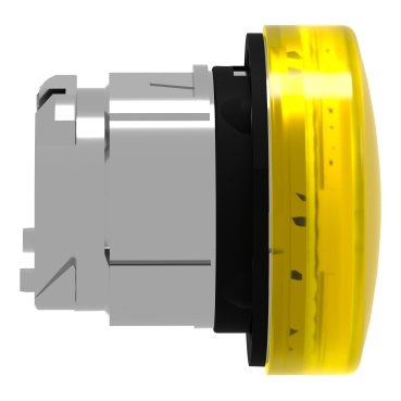 [Imagem CABEÇOTE PARA SINALIZADOR MODULAR Ø22MM METÁLICO PARA LED INTEGRAL AMARELO ZB4BV083 SCHNEIDER]