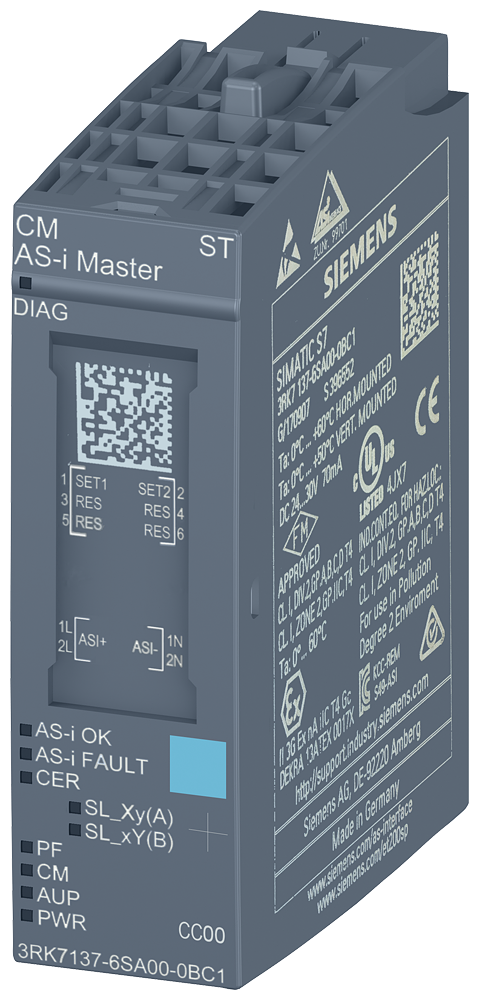 [Imagem MÓDULO DE COMUNICAÇÃO CM AS-I MASTER ST DE ACORDO COM AS-INTERFACE CONCEPÇÃO V3.0 3RK71376SA000BC1 SIEMENS]