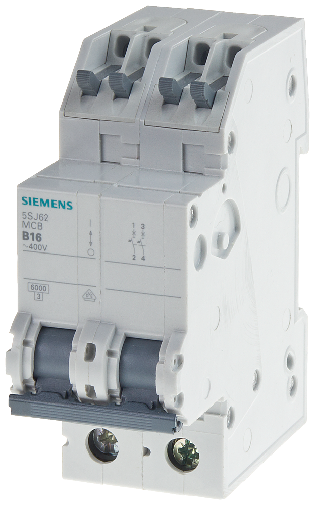 DISJUNTOR AUTOMÁTICO 230V 6KA DE 1+N POLOS B 20A P=70MM COM SEM PARAFUSO 5SJ65206KS SIEMENS