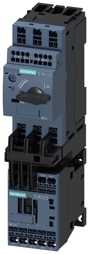 CHAVE DE PARTIDA ACIONADOR DIRETO S00 0,9-1,25 A DC 24 V 150 KA 3RA21150KE151FB4 SIEMENS