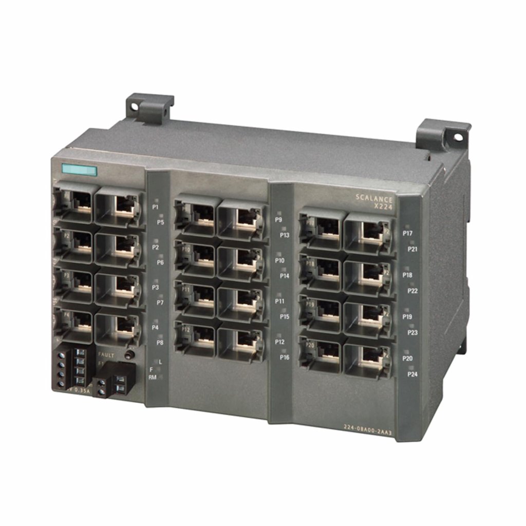 [Imagem do produto SCALANCE X224 SWITCH GERENCIAVEL 10/100 6GK52240BA002AA3 SIEMENS]
