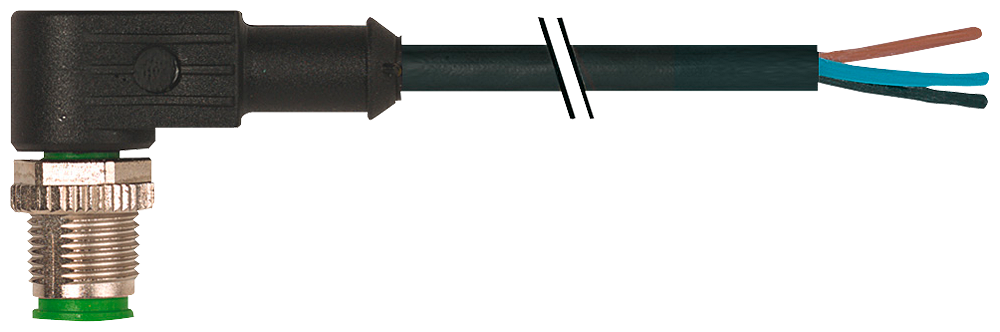 [Imagem CONECTOR M12 ANGULADO COM CABO DE 1,5M 3RK19024HB155AA0 SIEMENS]