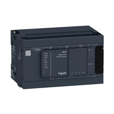 [Imagem do produto CONTROLADOR LOGICO PROGRAMÁVEL MODICON M241, 24 E/S TM241C24T SCHNEIDER]