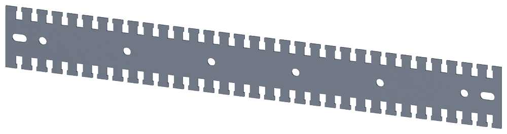 CALHA DE SUPORTE DENTADA C: 600 MM GALVANIZADA 8MF10602HC130 SIEMENS