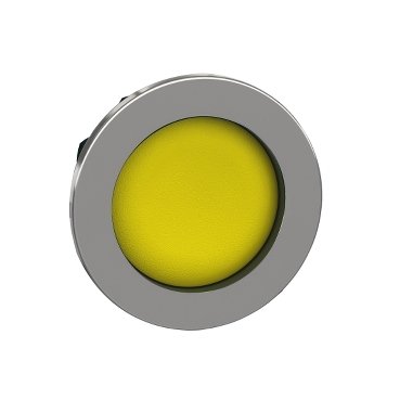 [Imagem CABEÇOTE PARA BOTÃO FACEADO Ø30MM METÁLICO GUARDA ALTA RETORNO POR MOLA AMARELO ZB4FA56 SCHNEIDER]
