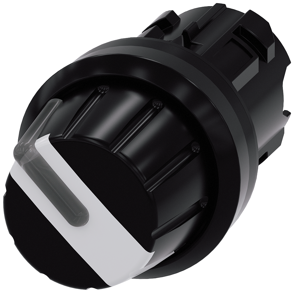 INTERRUPTOR COM MANÍPULO ILUMINÁVEL 22 MM REDONDO PLÁSTICO BRANCO BOTÃO 3SU10022AF600AA0-ZY12 SIEMENS
