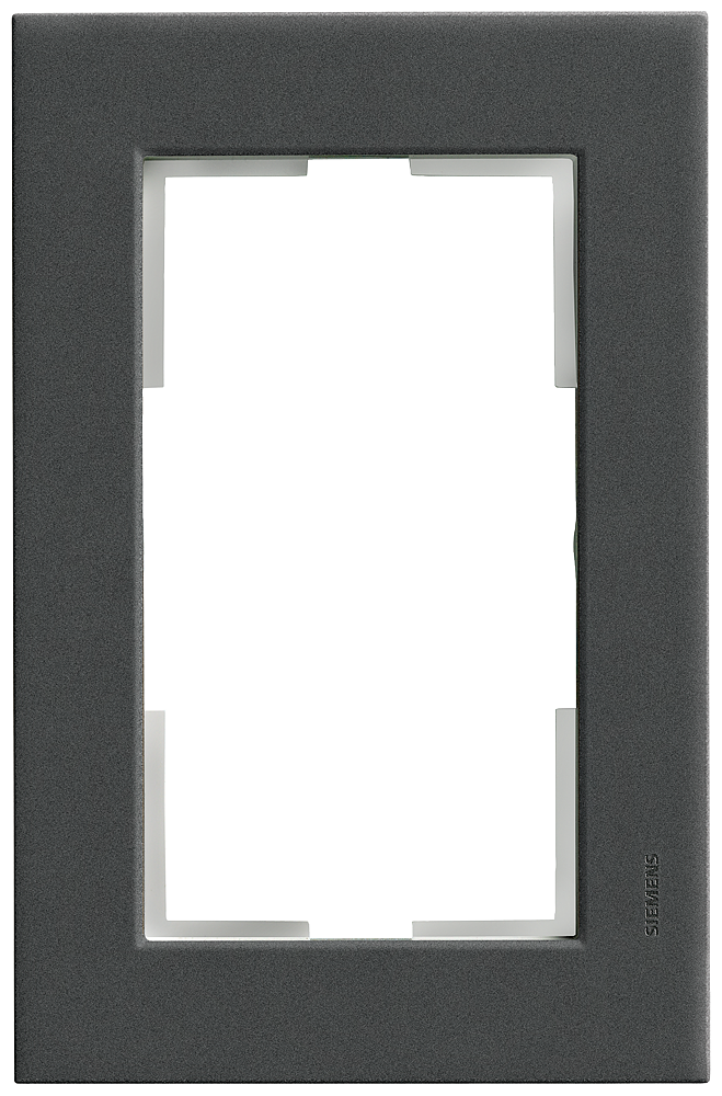 MOLDURA MIRO PLÁSTICO CARBONO METÁLICO 2X PARA TOMADA DUPLA 5TG11162 SIEMENS