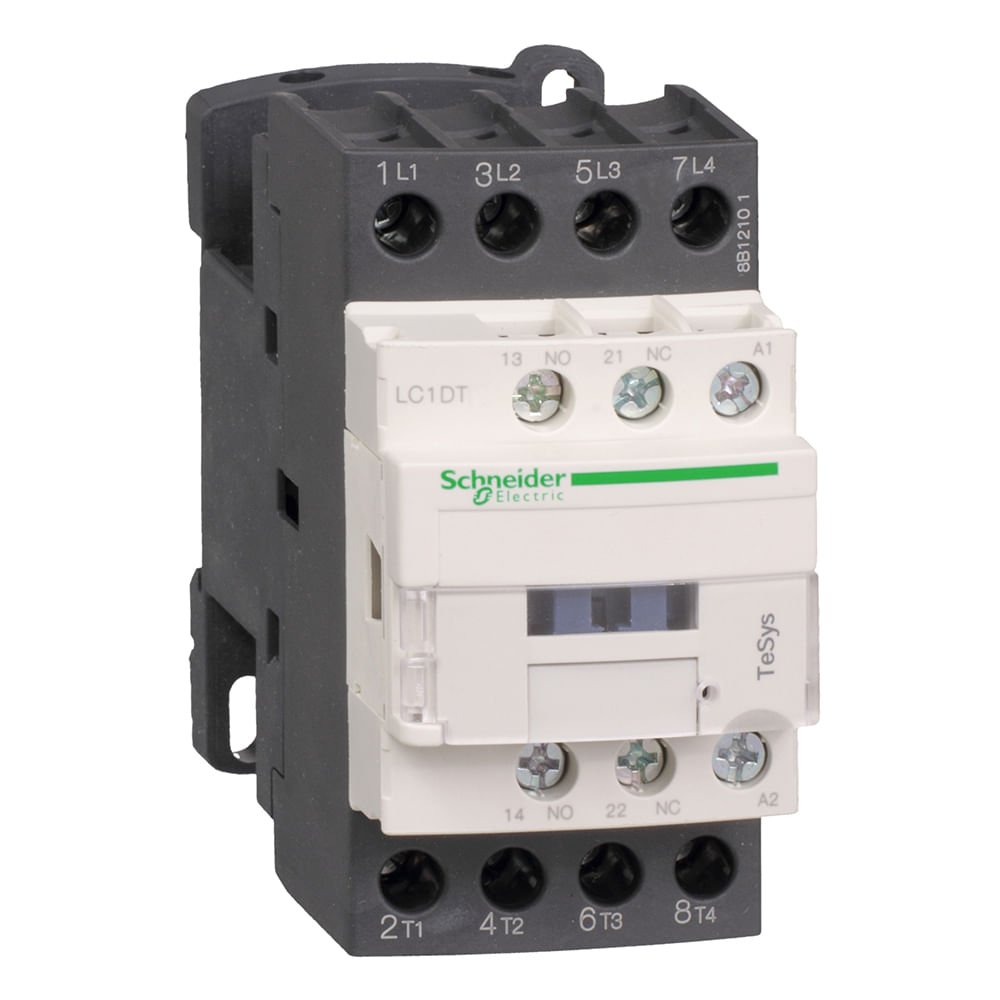 [Imagem CONTATOR TETRAPOLAR TESYS D TETRAPOLAR NA 25A 1NA+1NF 220VCA LC1DT40M7 SCHNEIDER]