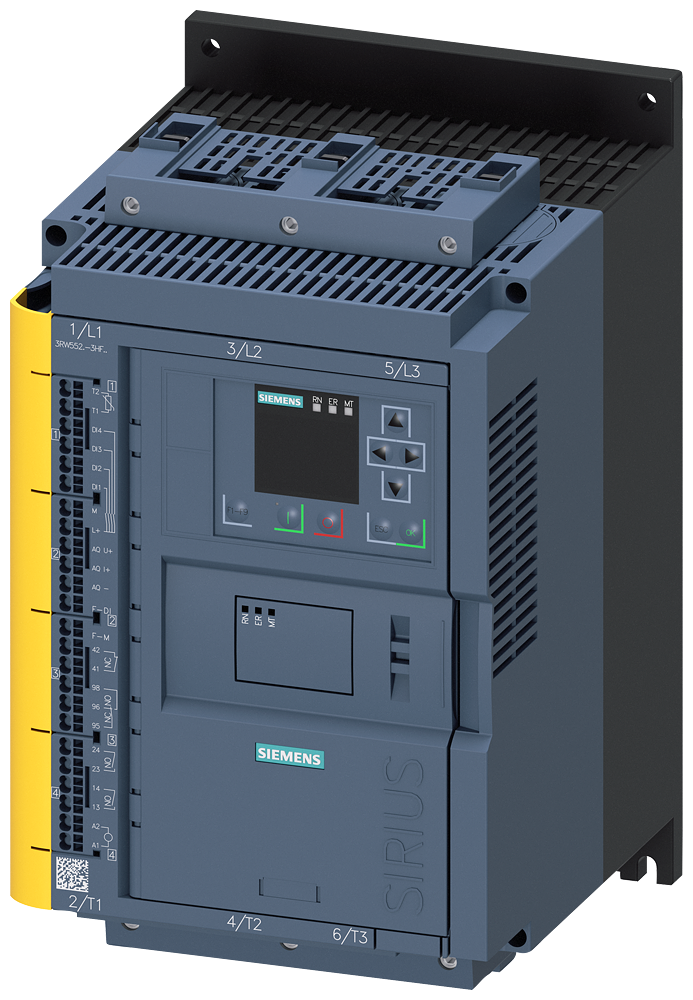 [Imagem do produto CHAVE DE PARTIDA TRIFÁSICA 55KW 63A 200/480V 50/60HZ 3RW55253HF14 SIEMENS]