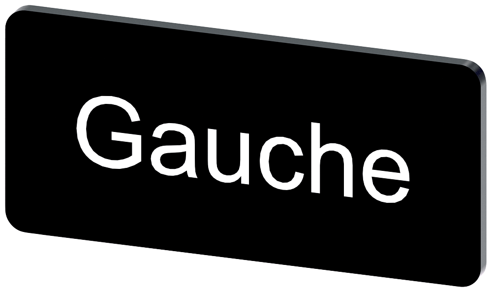 PLACA DE IDENTIFICAÇÃO 12,5X27MM PLACA PRETO INSCRIÇÃO: GAUCHE 3SU19000AC160GH0 SIEMENS