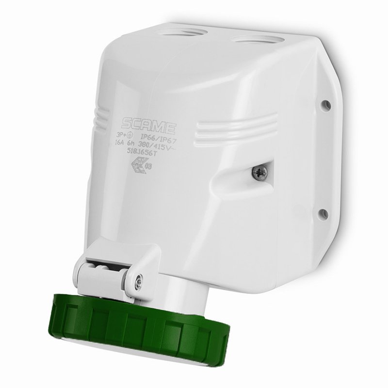 [Imagem do produto TOMADA INDUSTRIAL 3P+T IP66/IP67 16A 10H >50V 518.16561T SCAME]