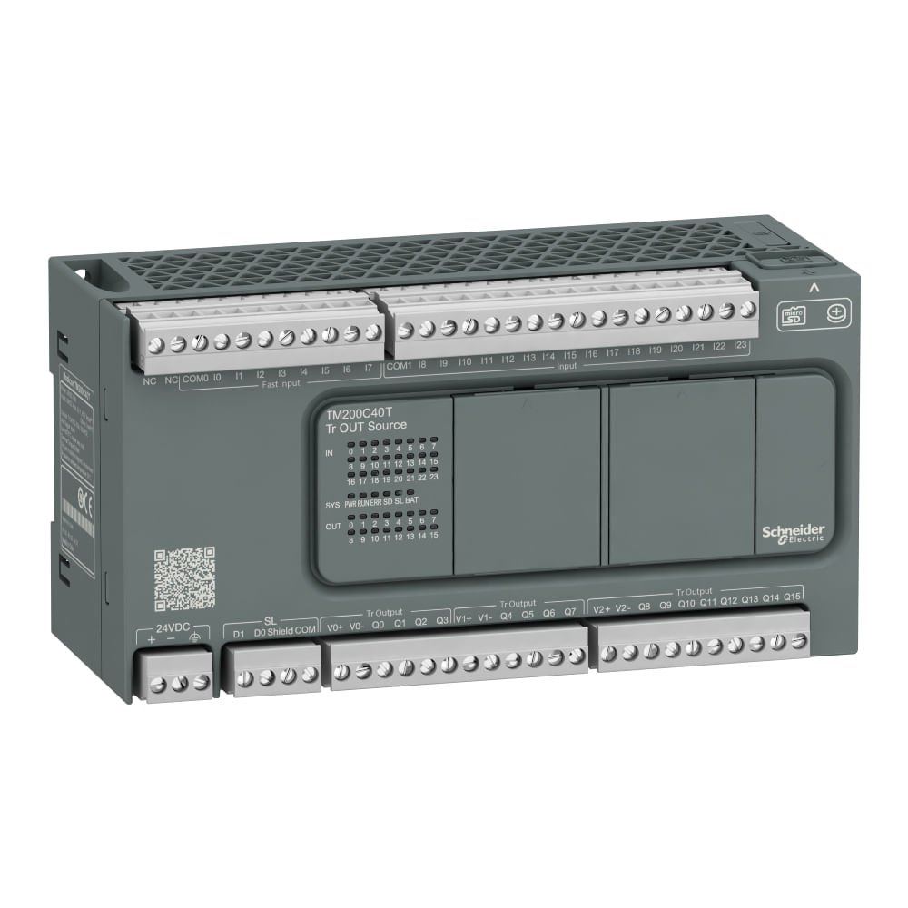 [Imagem CONTROLADOR LOGICO PROGRAMÁVEL MODICON M200, 40 E/S TM200C40T SCHNEIDER]