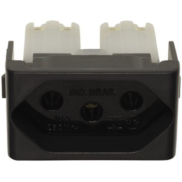 [Imagem MODULO TOMADA 2P+T 10A 250V 1M GR PRM04723 SCHNEIDER]