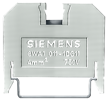 [Imagem do produto TERMINAL DE PASSAGEM TERMOPLÁSTICO CONEXÃO PARAFUSADA DE AMBOS OS LADOS TERMI 8WA10111DG11 SIEMENS]