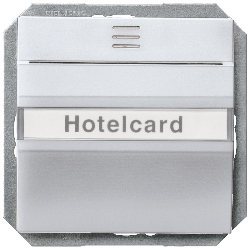 INTERRUPTOR DE CARTÃO DE HOTEL ILUMINADO COM JANELA E CAMPO DE 5TG4821 SIEMENS
