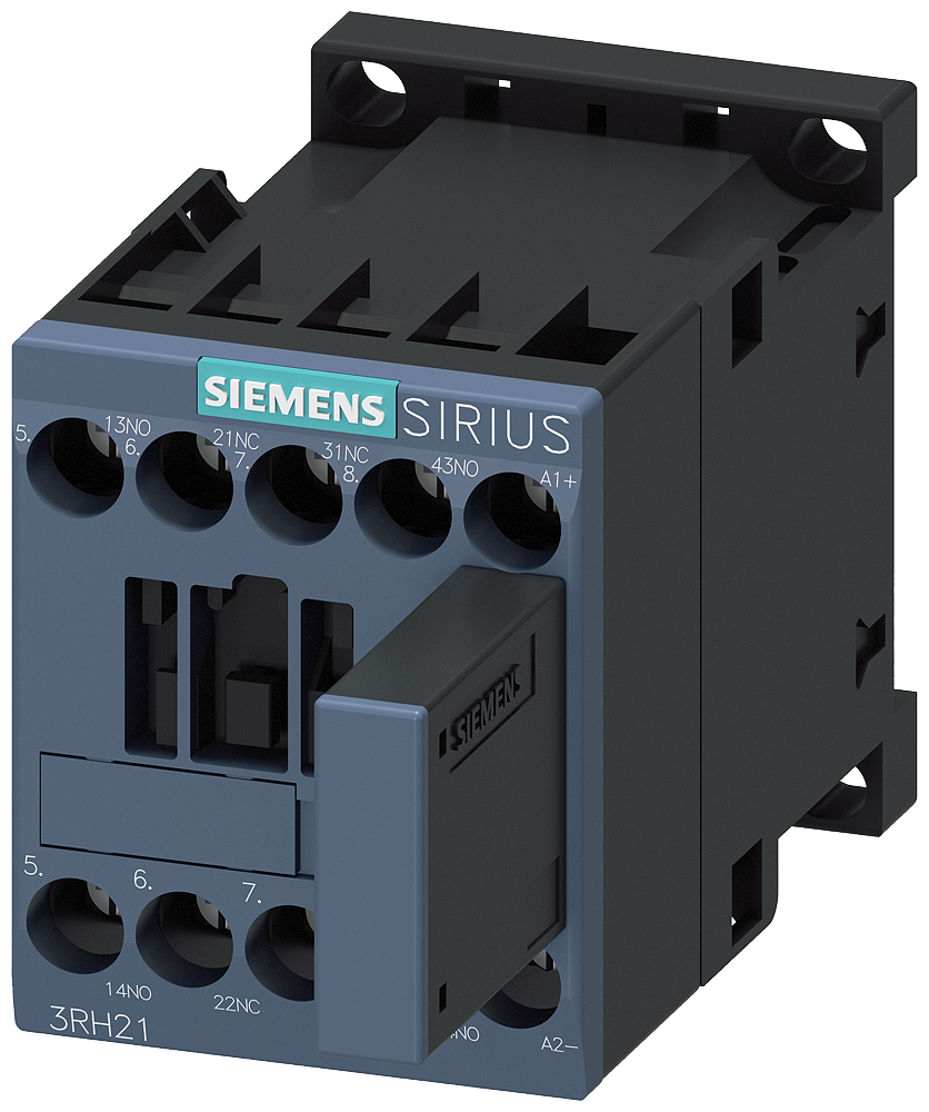 CONTATOR AUXILIAR DE ACOPLAMENTO 2NA+2NF DC24V S00 LIGAÇÃO COM PARAFUSO , 3RH21221WB40 SIEMENS