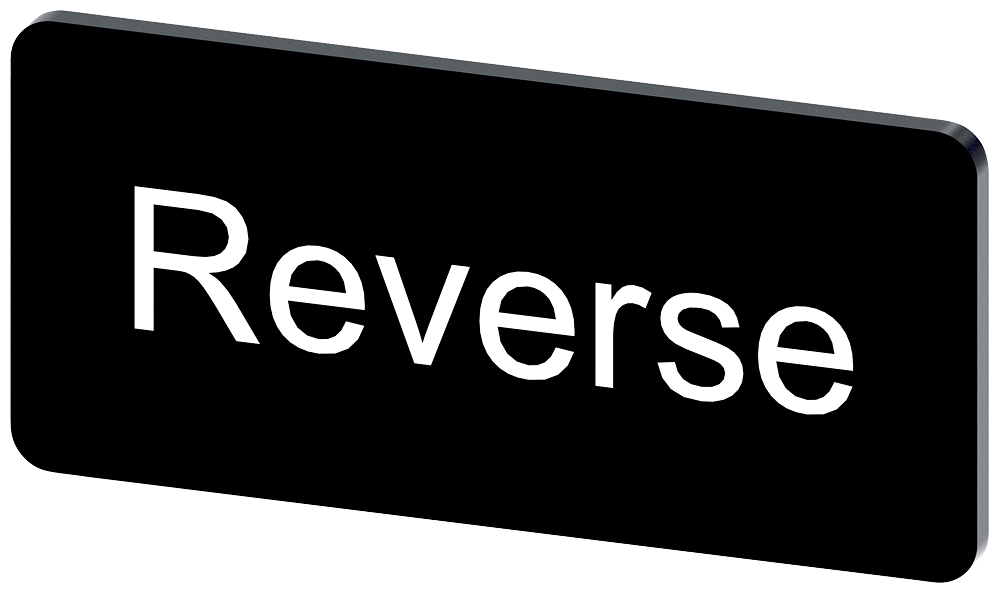 [Imagem do produto PLACA DE IDENTIFICAÇÃO 12,5X27MM, PLACA PRETO, INSCRIÇÃO: REVERSE 3SU19000AC160DP0 SIEMENS]