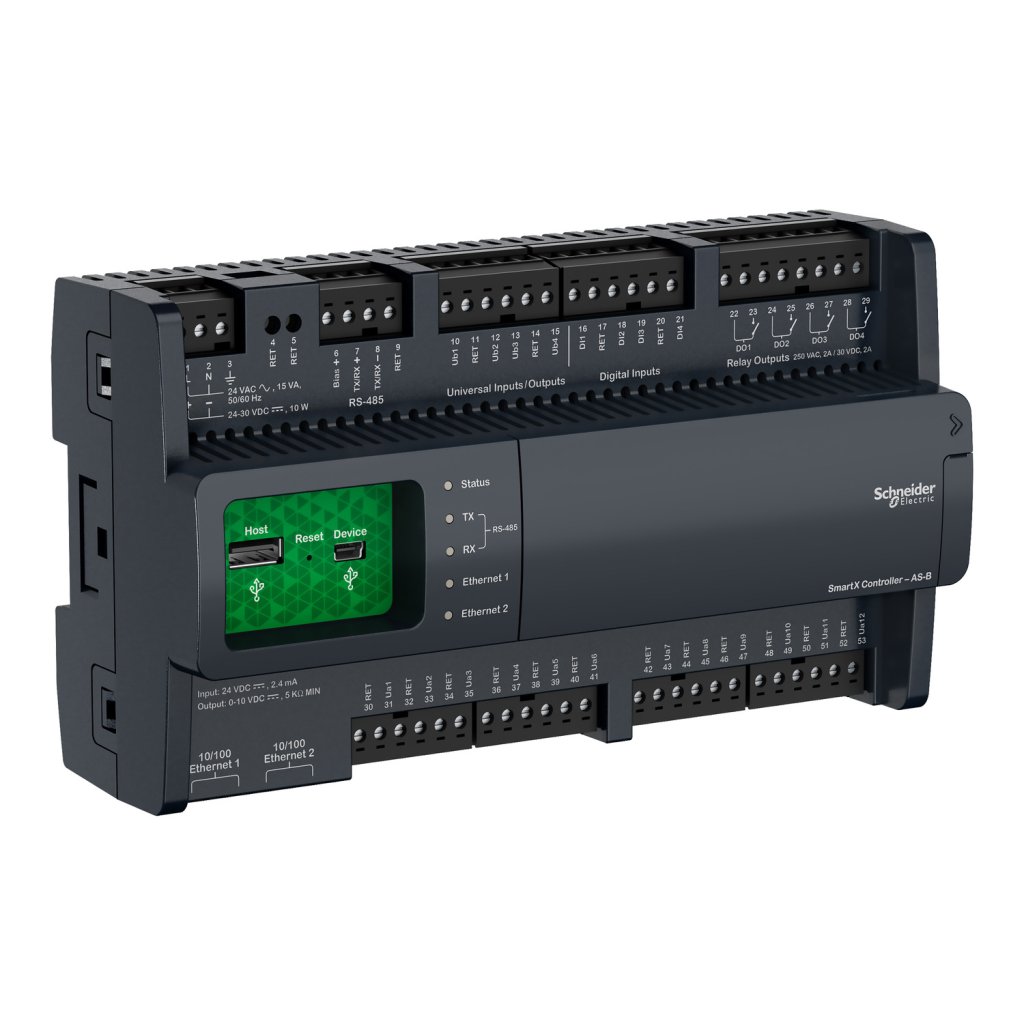 [Imagem CONTROLADOR SMARTX AUTOMATION SERVER AS-B-36 36 E/S SCHNEIDER]