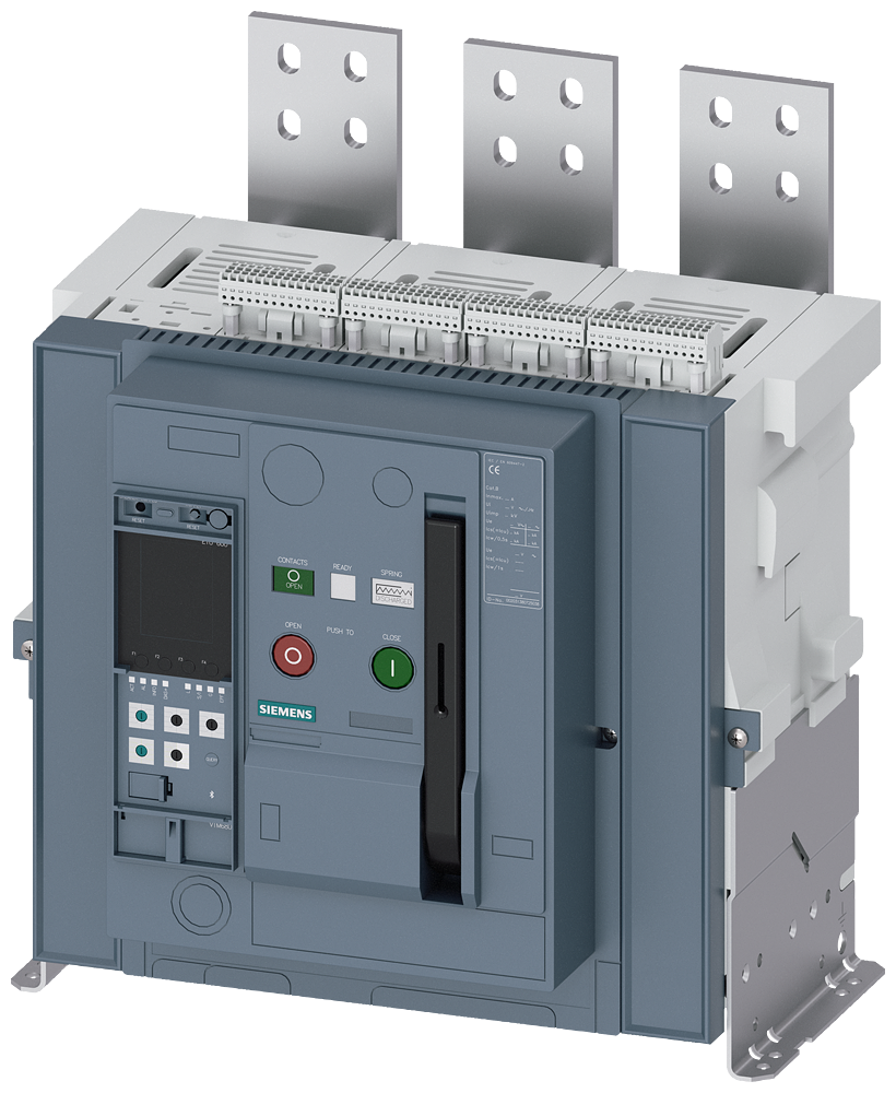 DISJUNTOR DE POTÊNCIA DE MONTAGEM FIXA IEC 60947-2 TAMANHO 2 DE 3 POLOS I 3WA12205AE034EV0-ZB10 SIEMENS