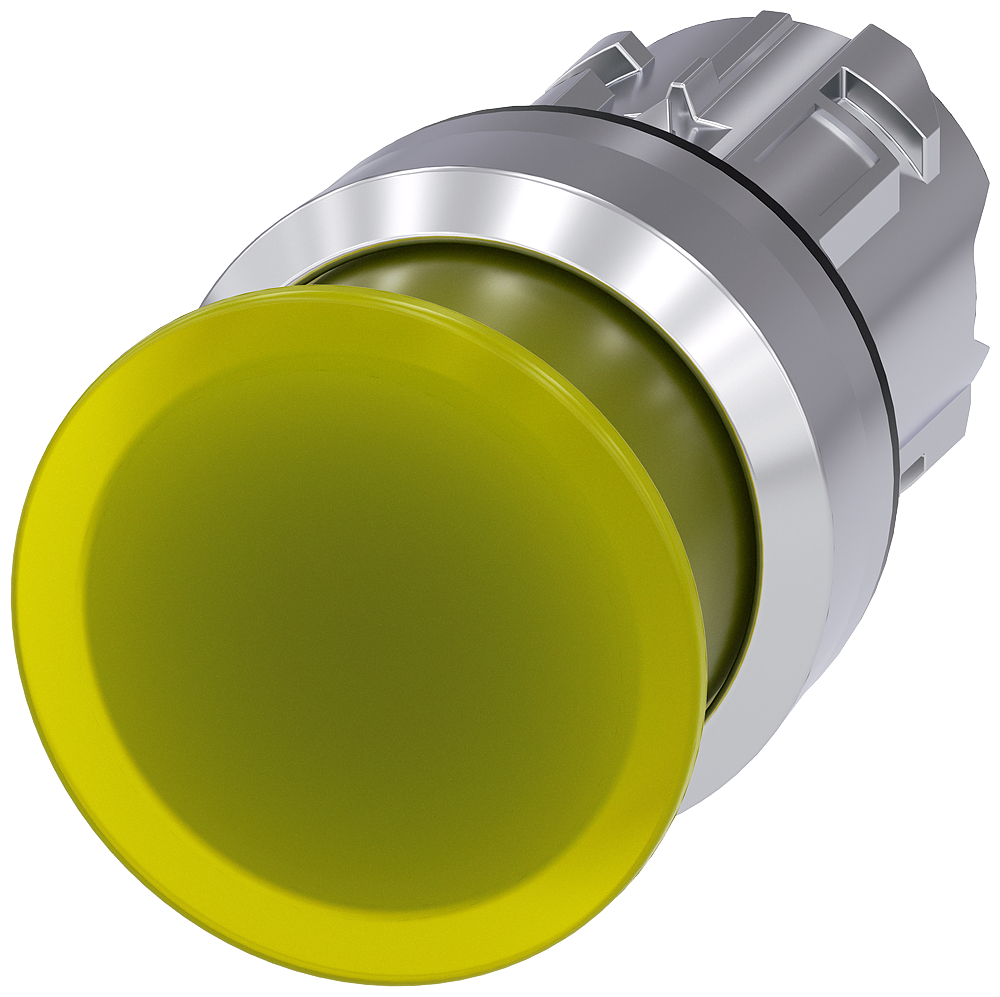 BOTÃO LUMINOSO EM FORMA DE COGUMELO 22 MM REDONDO METAL DE ALTO BRILHO A 3SU10511AD300AA0-ZY12 SIEMENS