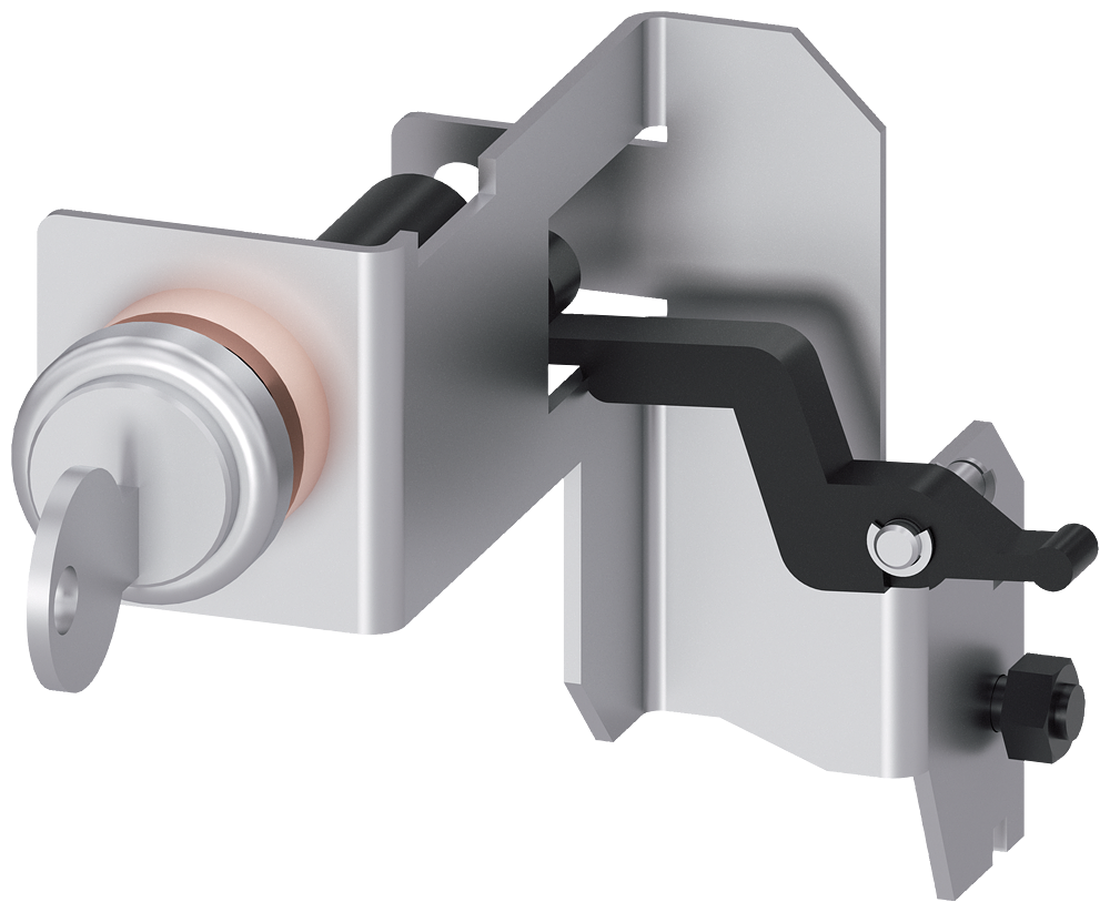 [Imagem FECHO DE SEGURANÇA PARA MANIVELA MANUAL. ACIONAMENTO DE CHAVE COM FABRICANTE CES 3WA91110BA73 SIEMENS]