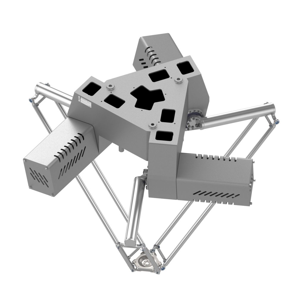 [Imagem ROBÔ DELTA MODELO P4 ÁREA DE TRABALHO COM 1200 MM DE DIÂMETRO EIXO CENTRAL FIXO INVÓLUCRO FLAT VRKP4L0FNF00000 SCHNEIDER]