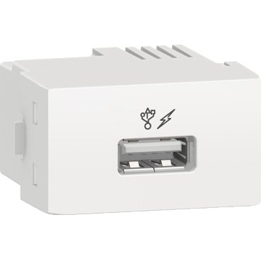 [Imagem MODULO TOMADA CARREGADOR USB 5.1VDC 1A 1 MOD / 1 CONEC. PRM047811 SCHNEIDER]