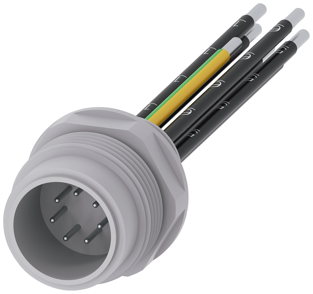 [Imagem do produto ACES. CONECTOR DO APARELHO (6+PE) PARA M20X1,5 PARA TOMADA DE CABO 3SY3 123 3SY3131 SIEMENS]