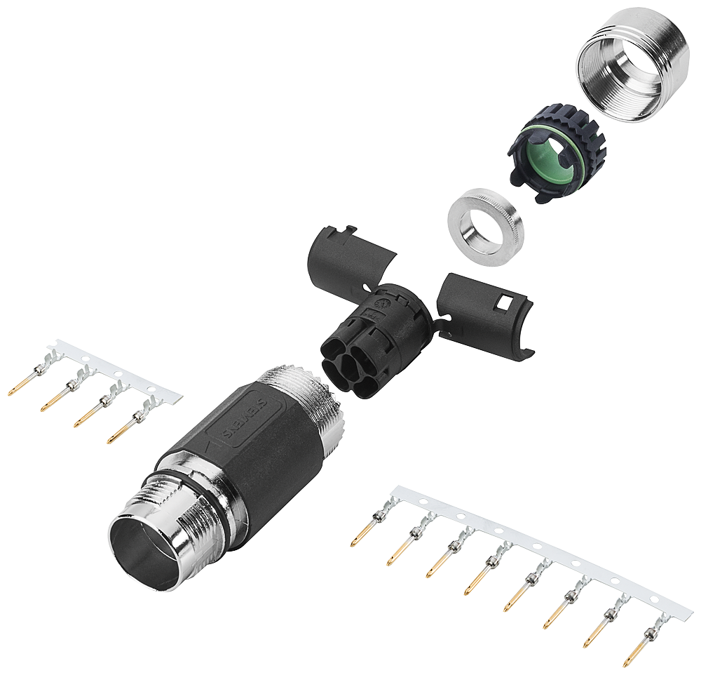 [Imagem CONECTOR SINAL DRIVE-CLIQ 10P M17 SPEED-CONNECT-READY 6FX20030DA37 SIEMENS]