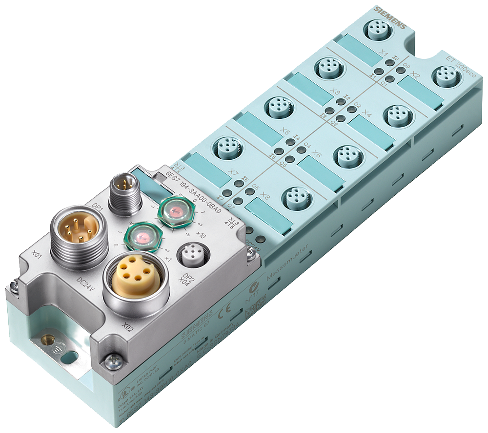 [Imagem do produto MÓDULO BÁSICO 8 ENTRADAS DIGITAIS 24VDC BM141 ET200ECO SIMATIC DP 6ES71413BF000XA0 SIEMENS]