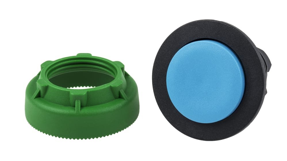 [Imagem CABEÇOTE PARA BOTÃO FACEADO Ø30MM PLÁSTICO SALIENTE AZUL ZB5FL6 SCHNEIDER]