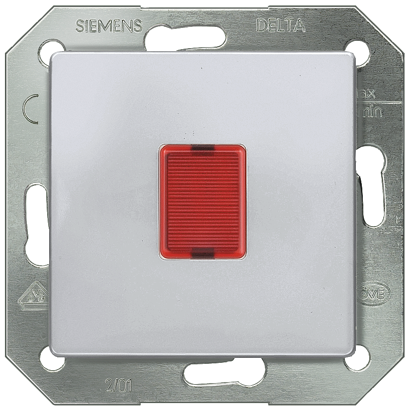 SINAL DE LUZ COM JANELA VERMELHA E LÂMPADA LUMINESCENTE 250V 5TD2866 SIEMENS