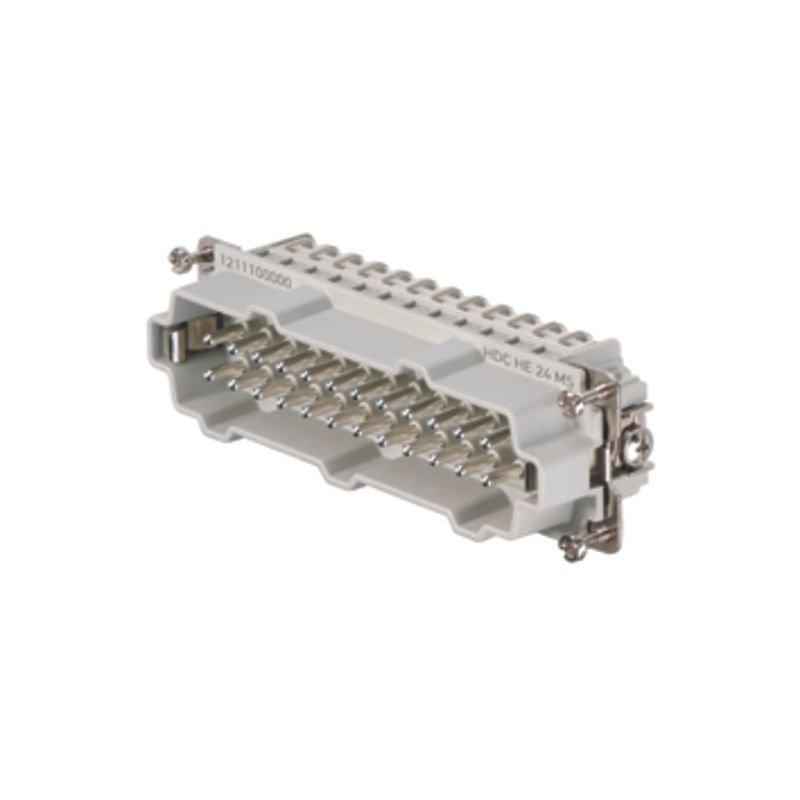 [Imagem do produto PORTA CONTATO MACHO HDC HE 24P MS TAM 8 SC: 2,5 500V 16A 1211100000 HDCHE24MS WEIDMULLER]