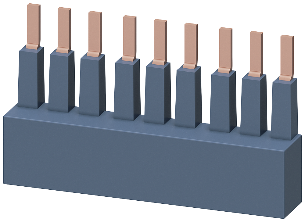 [Imagem BARRA COLETORA DE 3 FASES PARA 3 PARTIDAS DE MOTOR 3RM1 3RM19101BA SIEMENS]