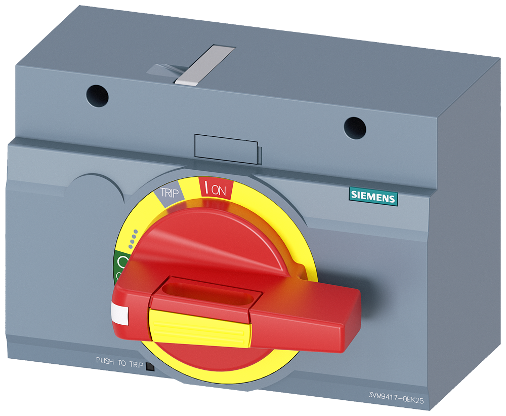 ACIONAMENTO GIRATÓRIO FRONTAL DESLIGAMENTO DE EMERGÊNCIA COM TRAVAMENTO 3VM94170EK25 SIEMENS