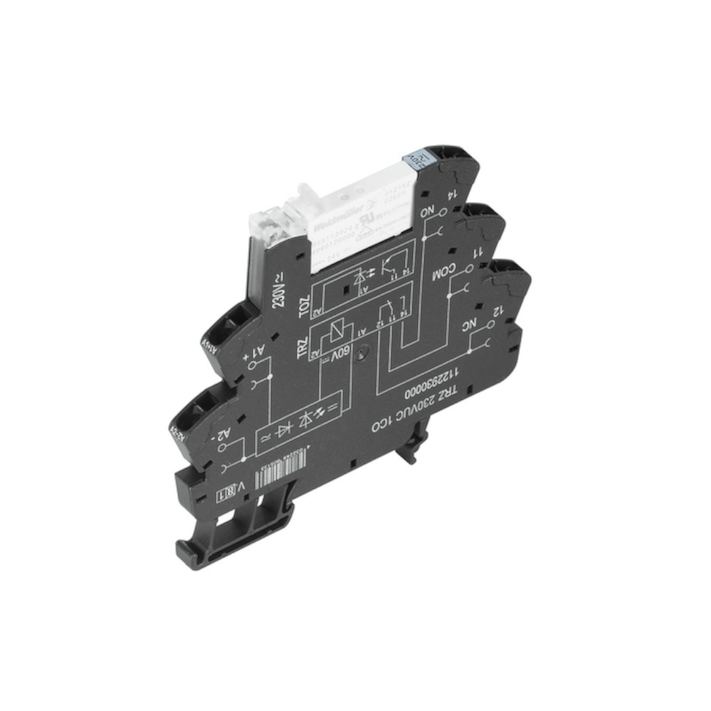 [Imagem ACOPLADOR RELE 1REV 24VCC/CA C/ LED  (MOLA) TRZ 24VUC 1CO 1122890000 WEIDMULLER]