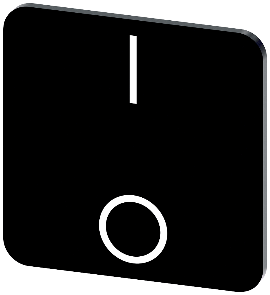 [Imagem do produto PLACA DE IDENTIFICAÇÃO 22X22MM, PLACA PRETO, SÍMBOLO: I* O 3SU19000AF160QP0 SIEMENS]