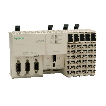 [Imagem CONTROLADOR LÓGICO PROGRAMÁVEL MOVIMENTO 8 EIXOS 26 ENTRADAS 16 SAÍDAS MODBUS/CANOPEN 24VDC LMC058LF42 SCHNEIDER]