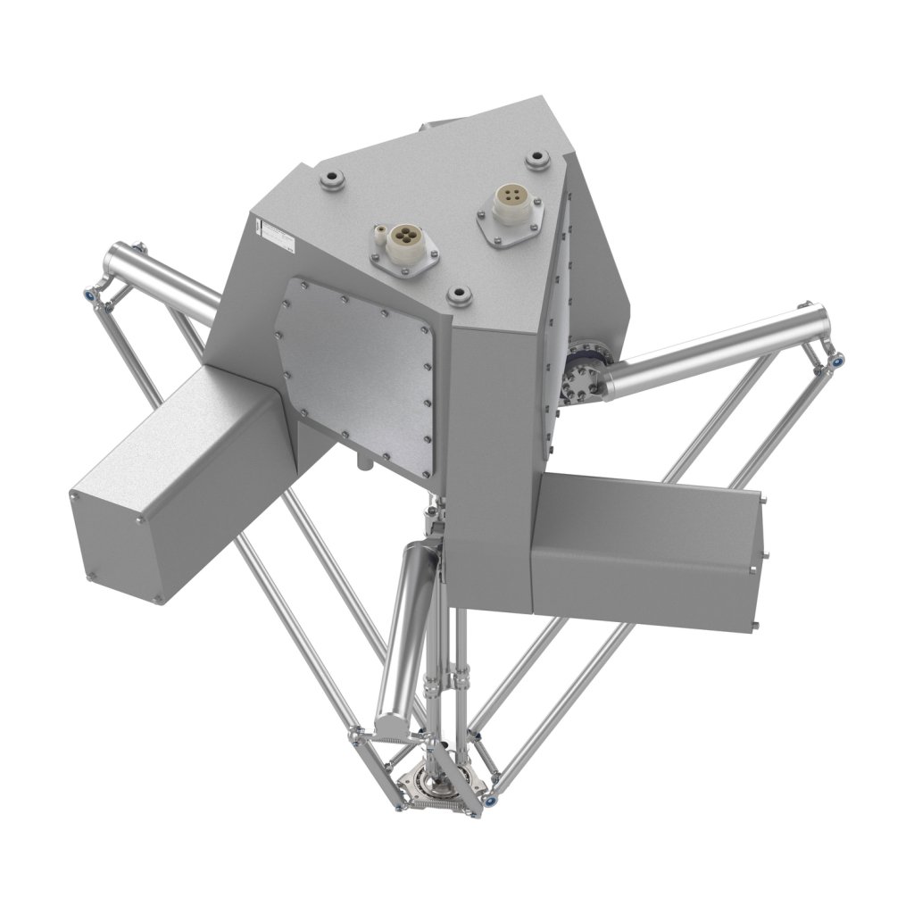 [Imagem ROBÔ DELTA MODELO P4 ÁREA DE TRABALHO COM 1200 MM DE DIÂMETRO EIXO CENTRAL ROTATIVO INVÓLUCRO PADRÃO RESISTENTE A JATO DE ÁGUA VRKP4S0RWD00000 SCHNEIDER]