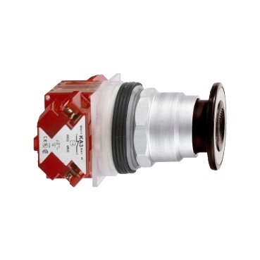 [Imagem CABEÇOTE PARA BOTÃO Ø30MM METÁLICO COGUMELO Ø41MM EMPURRAR PUXAR PRETO 9001KR9B SCHNEIDER]