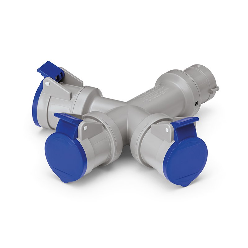 [Imagem do produto ADAPTADOR 3X2P+T 220V 16A IP44 600.3005-062 SCAME]