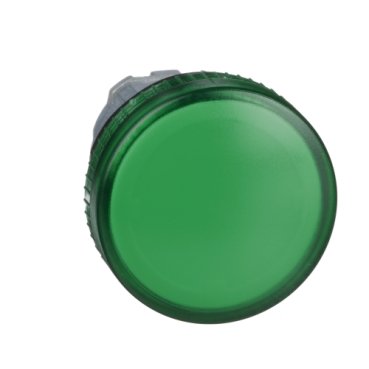 [Imagem CABEÇOTE PARA SINALIZADOR MODULAR Ø22MM METÁLICO PARA LÂMPADA BA9S VERDE ZB4BV03 SCHNEIDER]